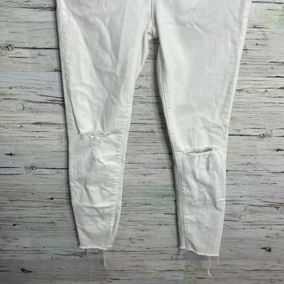 Madewell 9” High-Rise Skinny Crop  Jeans white size 25 - Picture 2 of 9